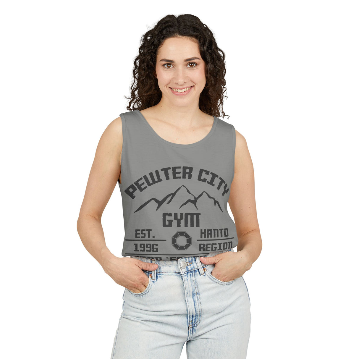 🪨 PEWTER GYM TANK – “GRIND ’EM TO DUST”