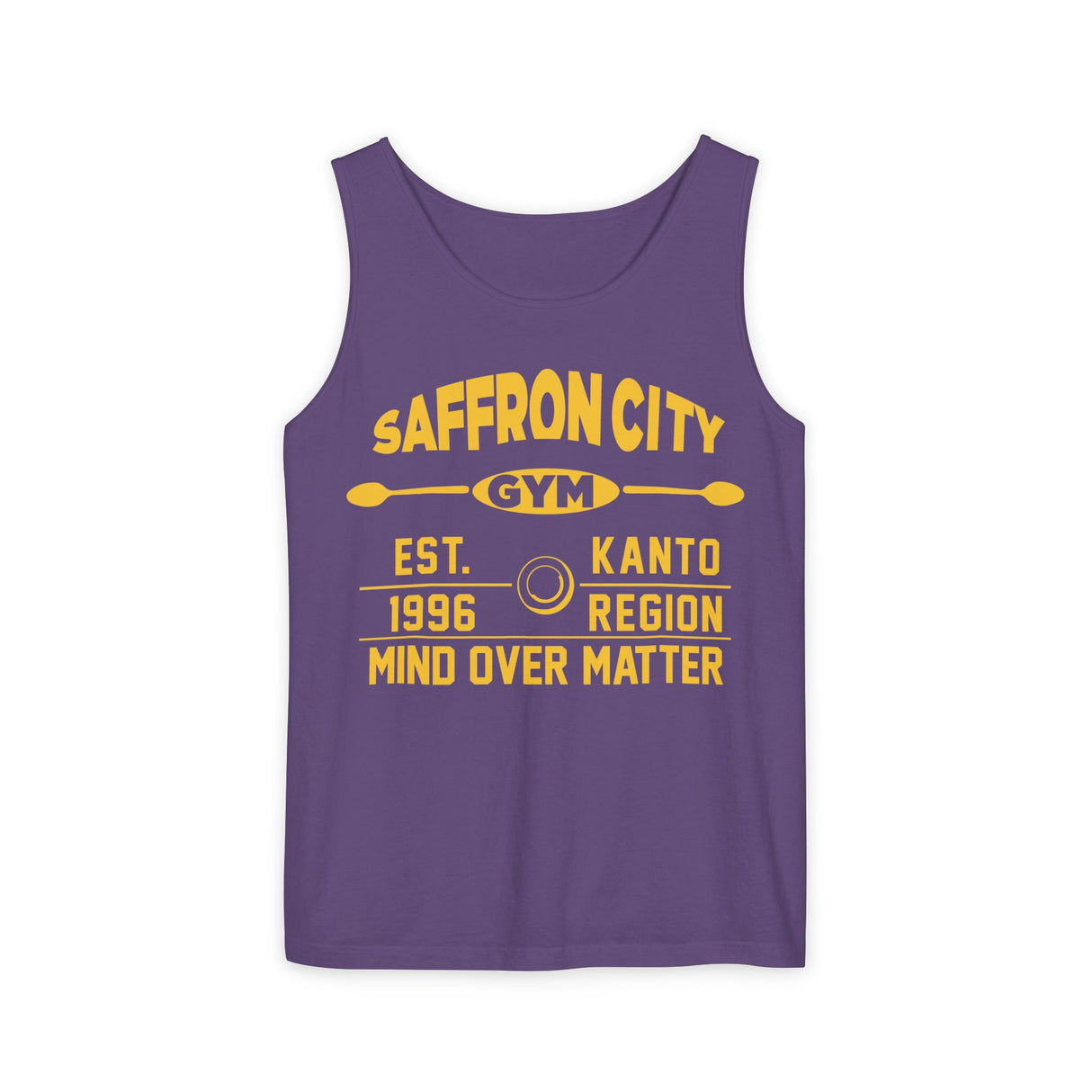 💜 SAFFRON GYM TANK – “MIND OVER MATTER”