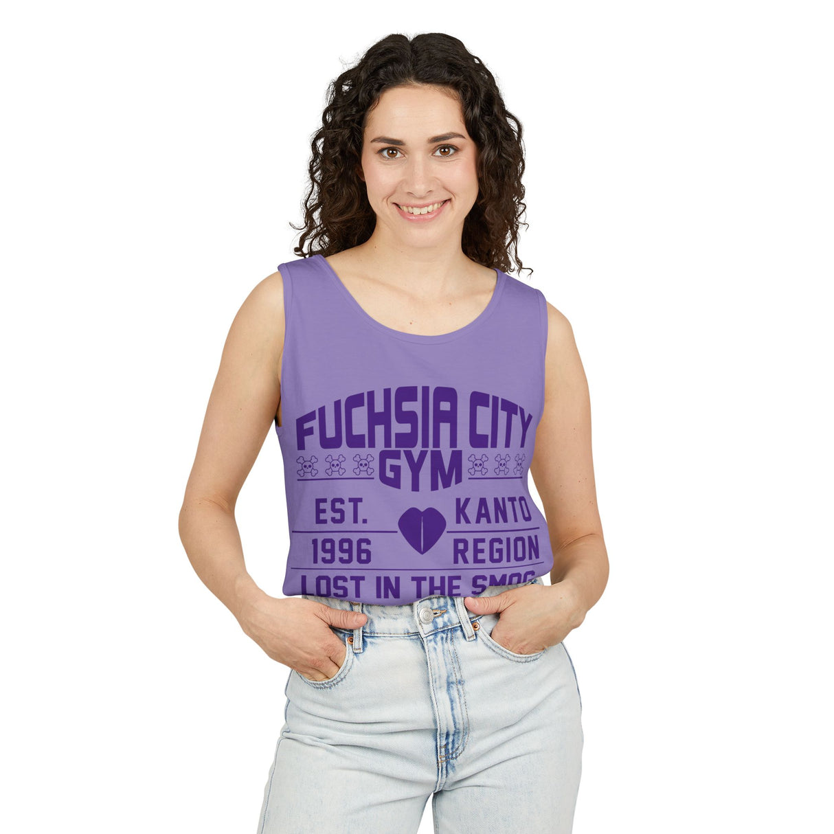 ☠️ FUCHSIA GYM TANK – “LOST IN THE SMOG”