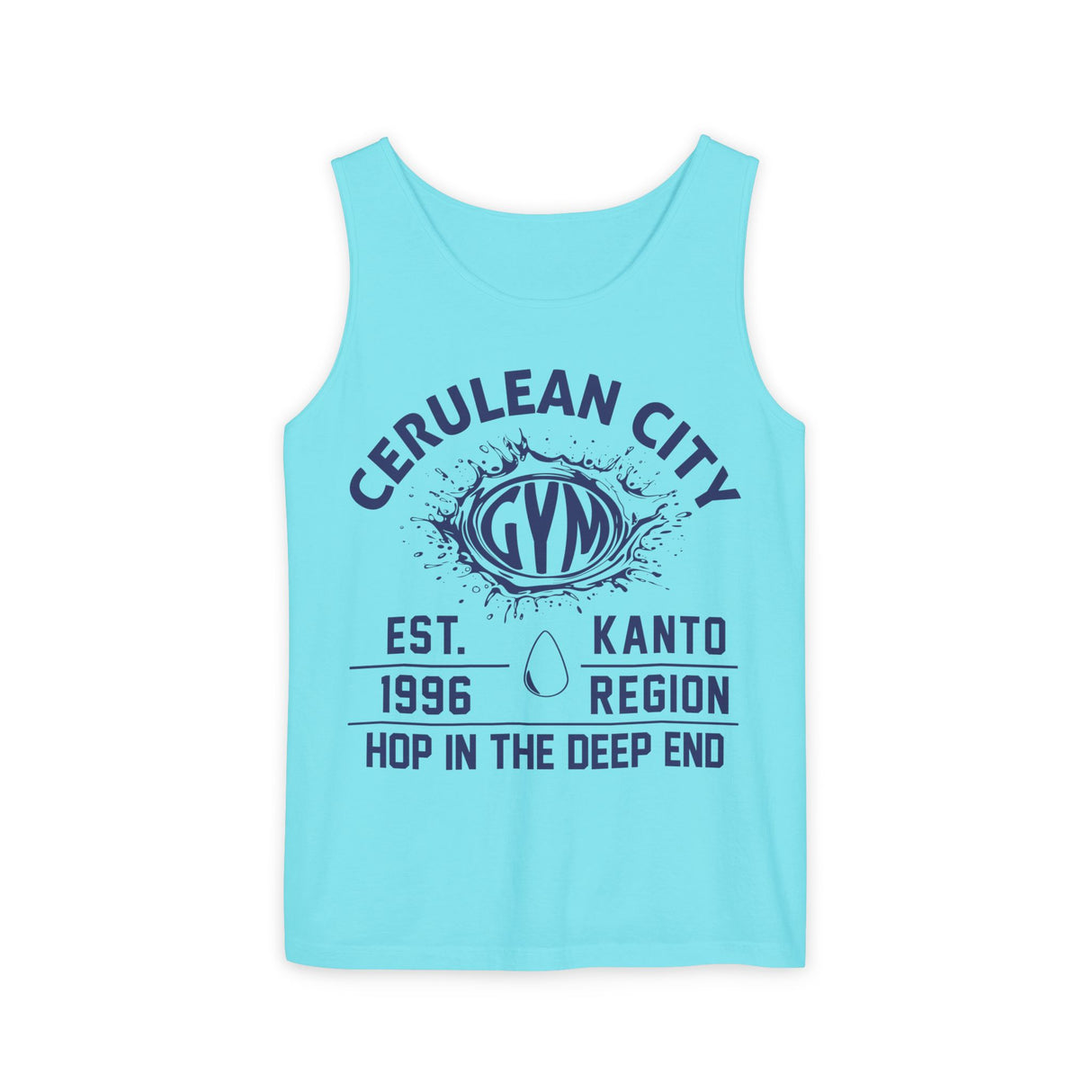 💧 CERULEAN GYM TANK – “HOP IN THE DEEP END”