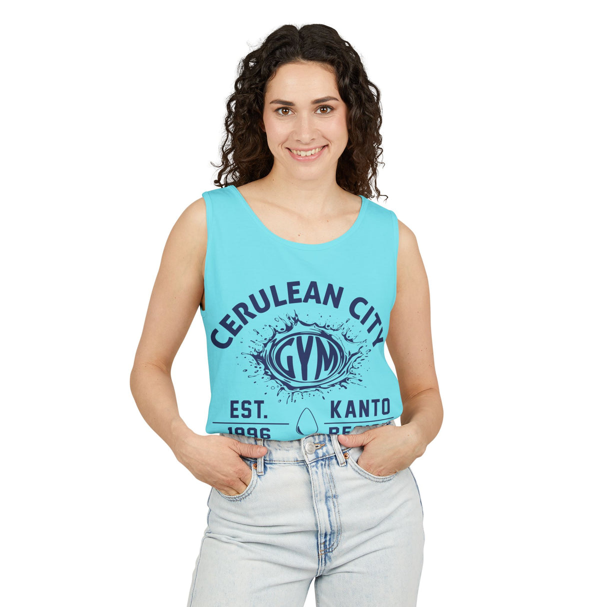 💧 CERULEAN GYM TANK – “HOP IN THE DEEP END”