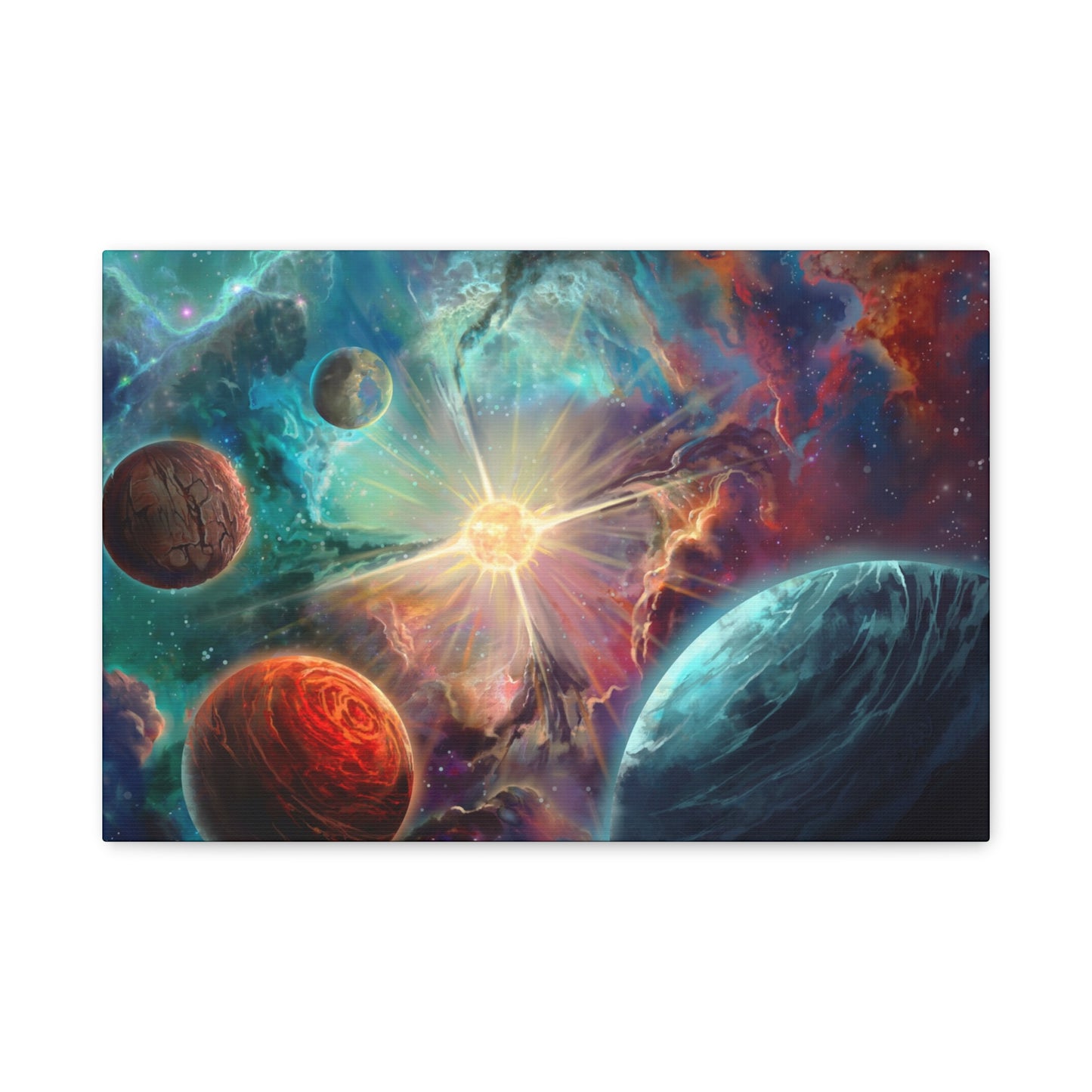 Exoplanets Cosmic Canvas Art | Stretched & Ready to Hang