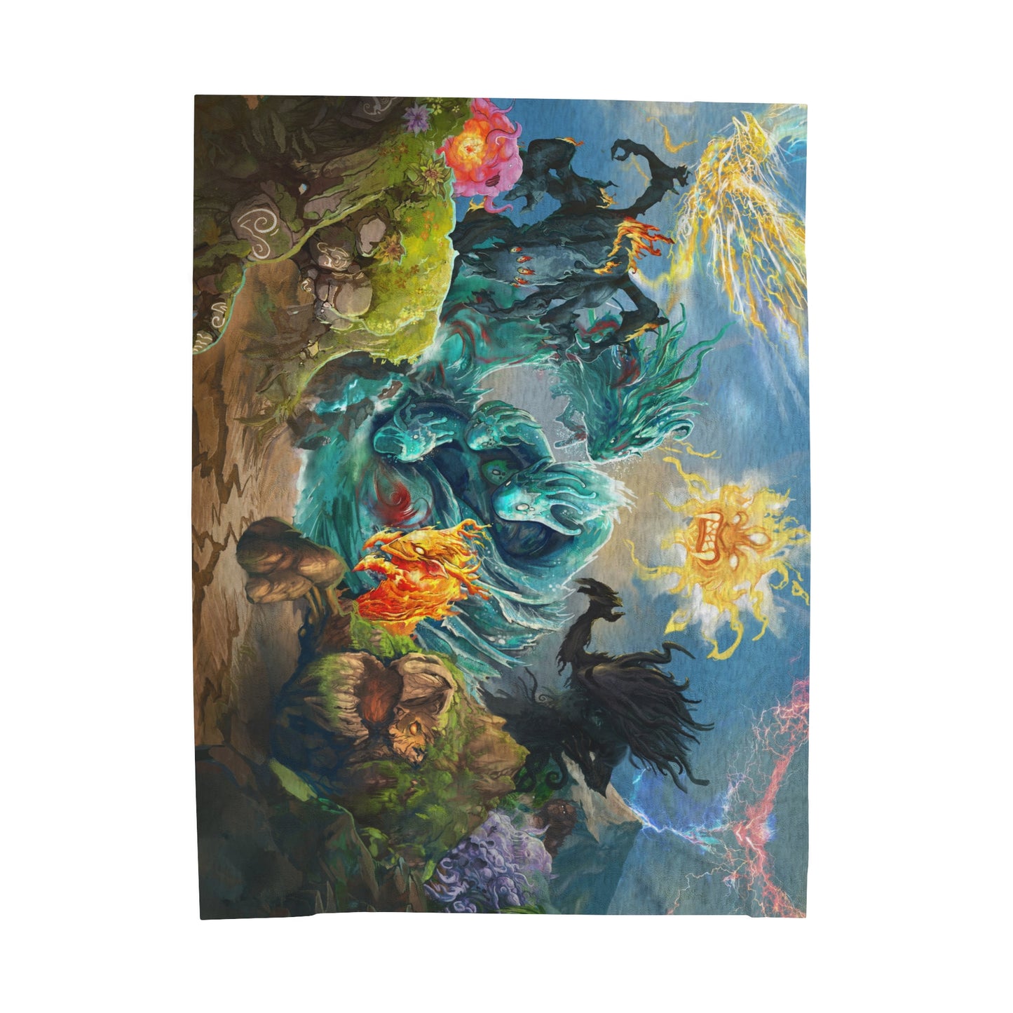 Spirit Island Splash Art - Velvet Throw Blanket