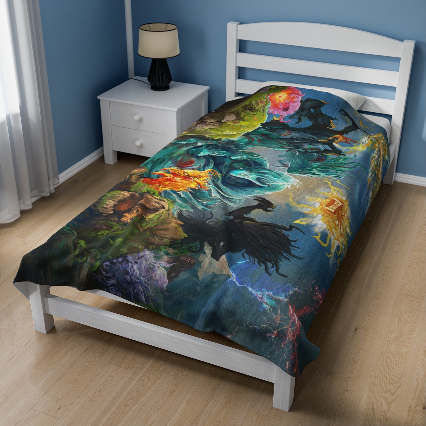 Spirit Island Splash Art - Velvet Throw Blanket