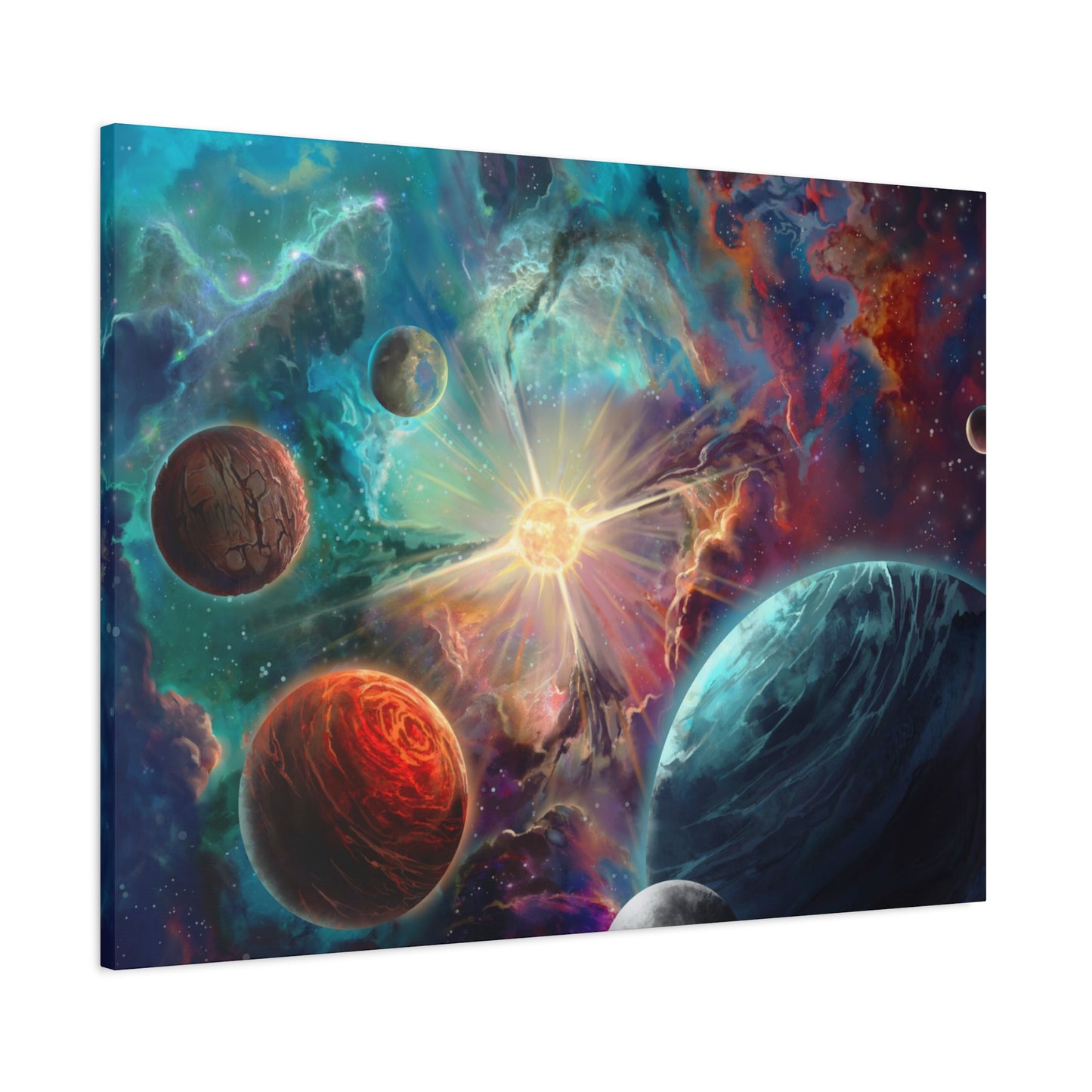 Exoplanets Cosmic Canvas Art | Stretched & Ready to Hang