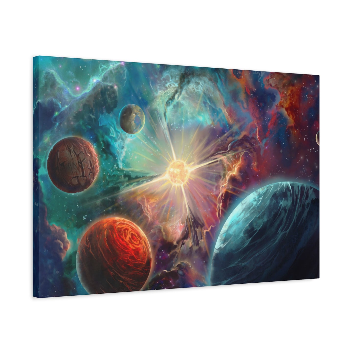 Exoplanets Cosmic Canvas Art | Stretched & Ready to Hang