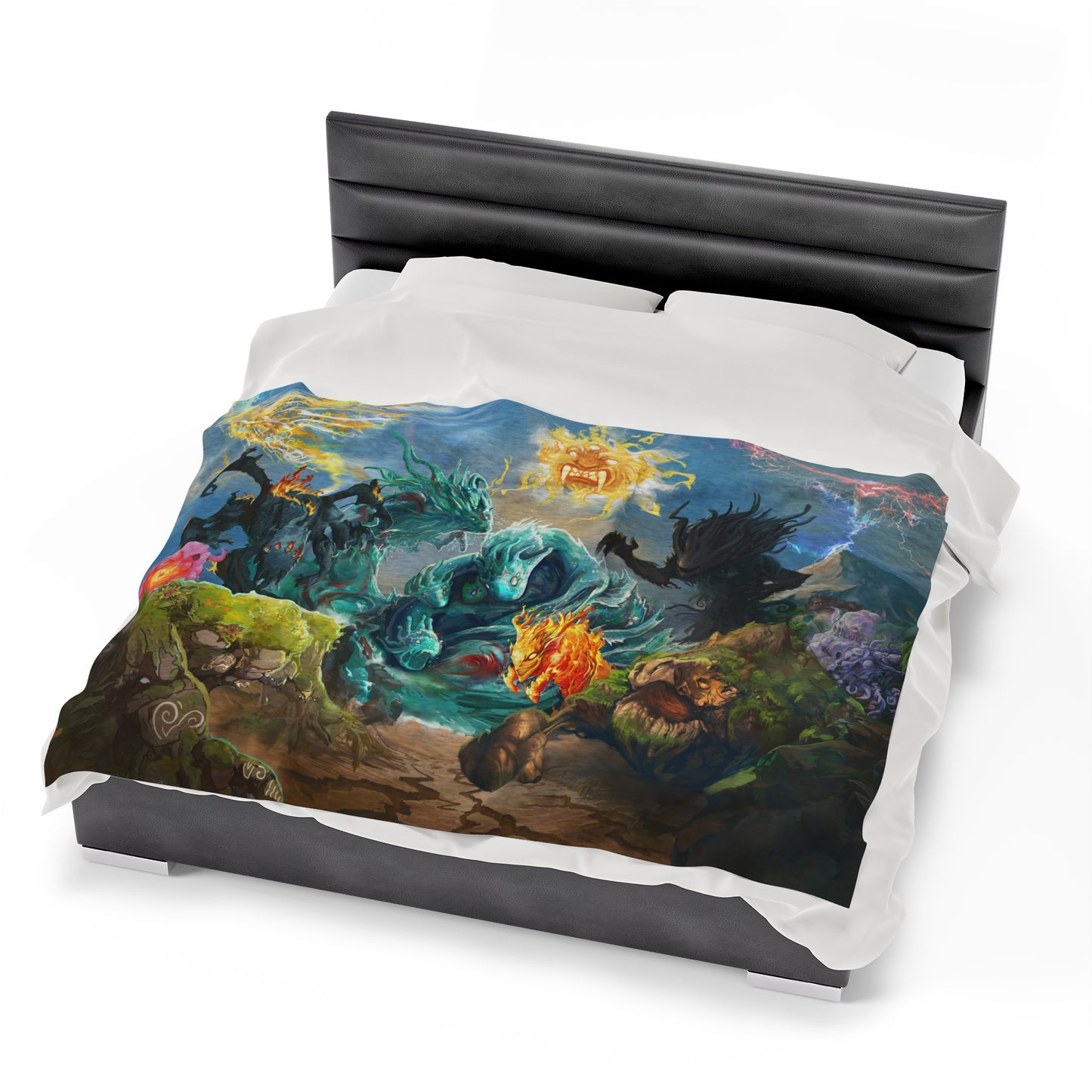 Spirit Island Splash Art - Velvet Throw Blanket