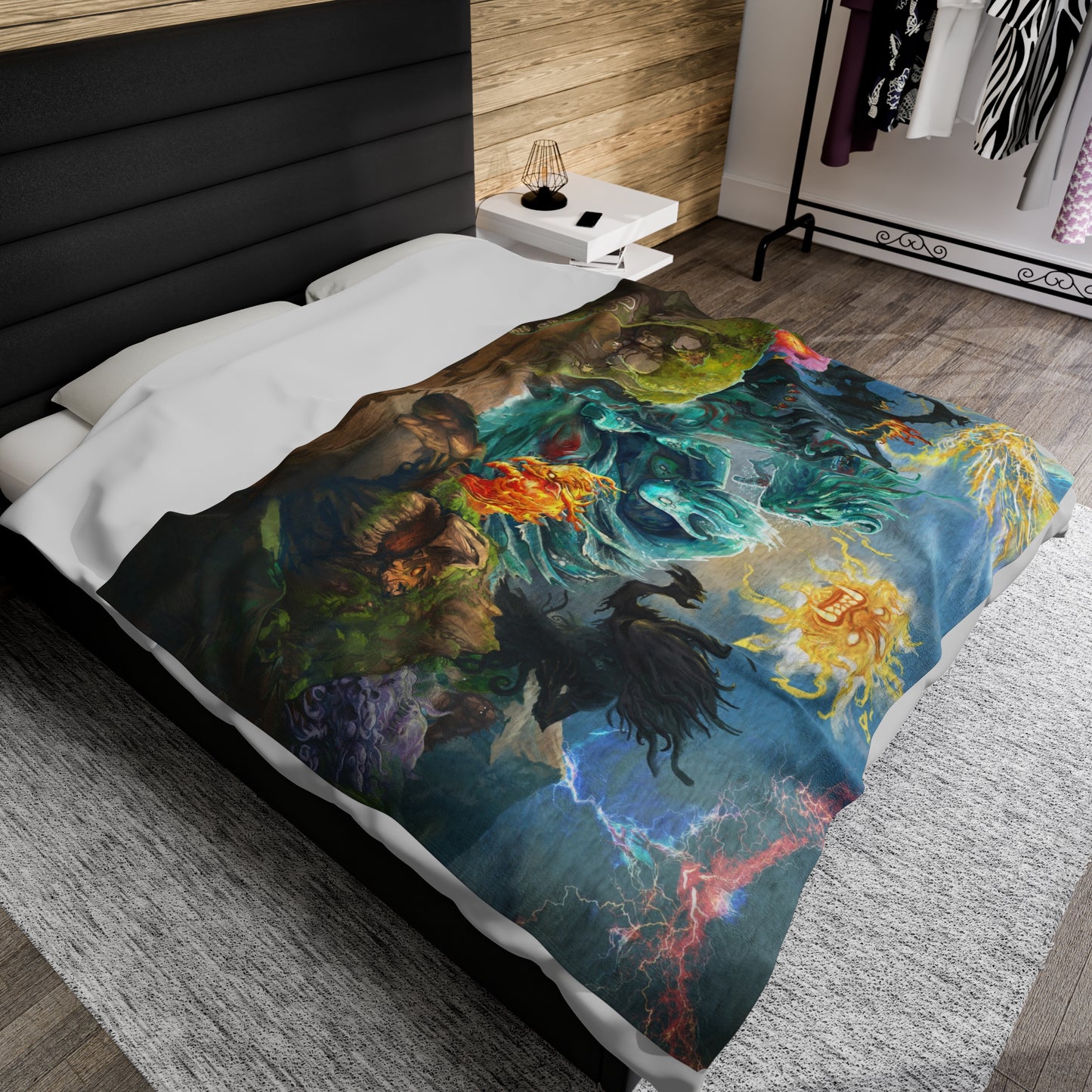 Spirit Island Splash Art - Velvet Throw Blanket