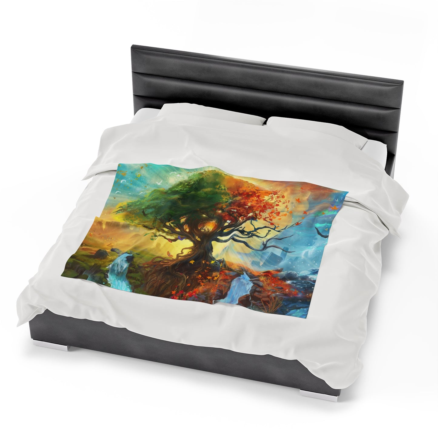 Seasons Artwork -  Velvet Throw Blanket