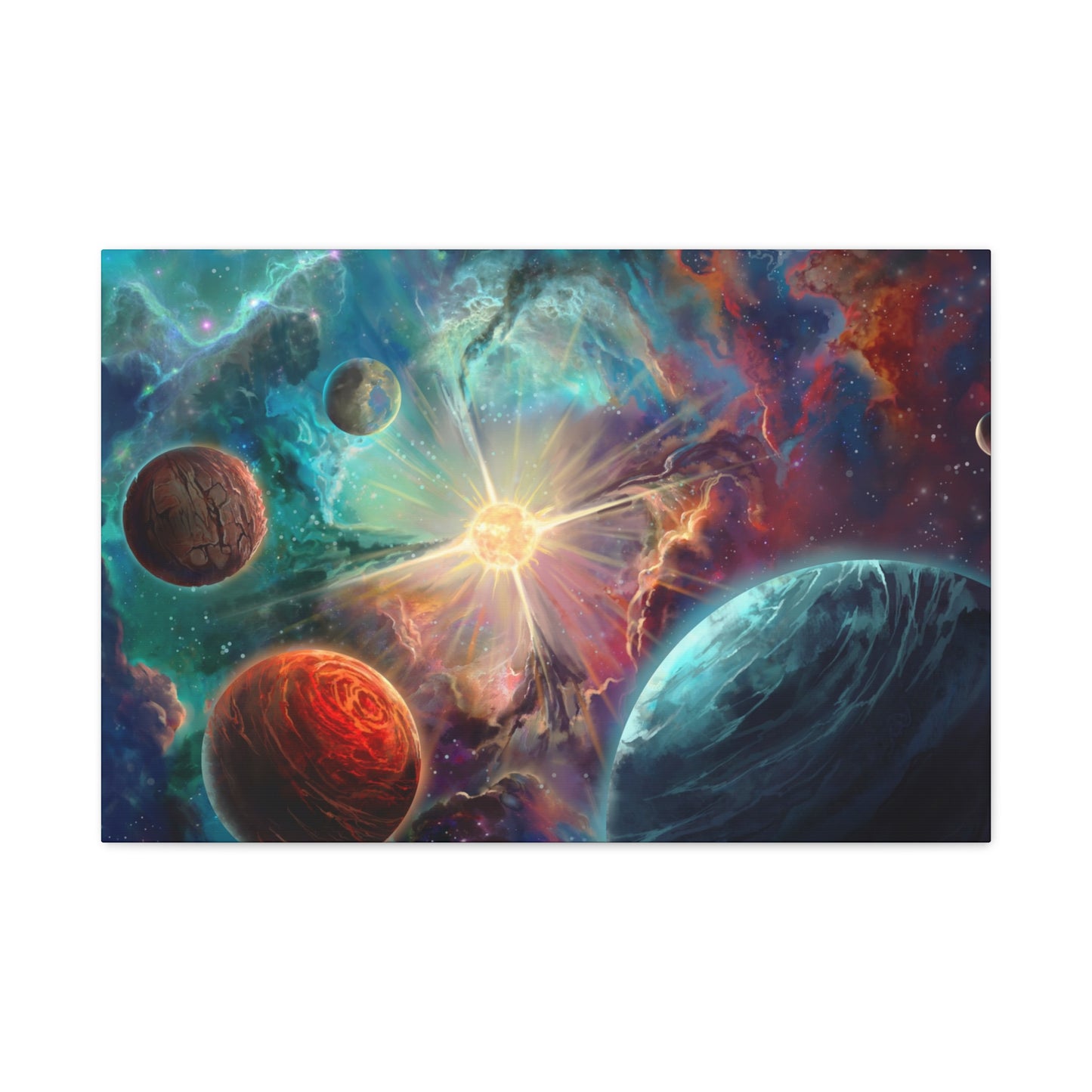 Exoplanets Cosmic Canvas Art | Stretched & Ready to Hang