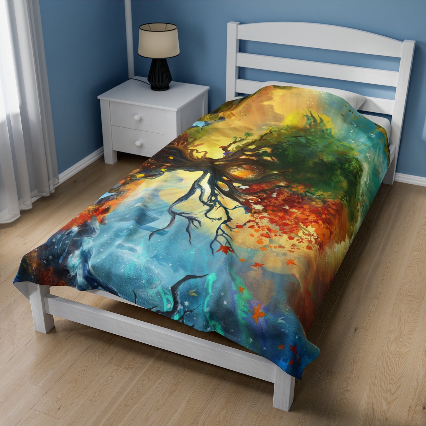 Seasons Artwork -  Velvet Throw Blanket