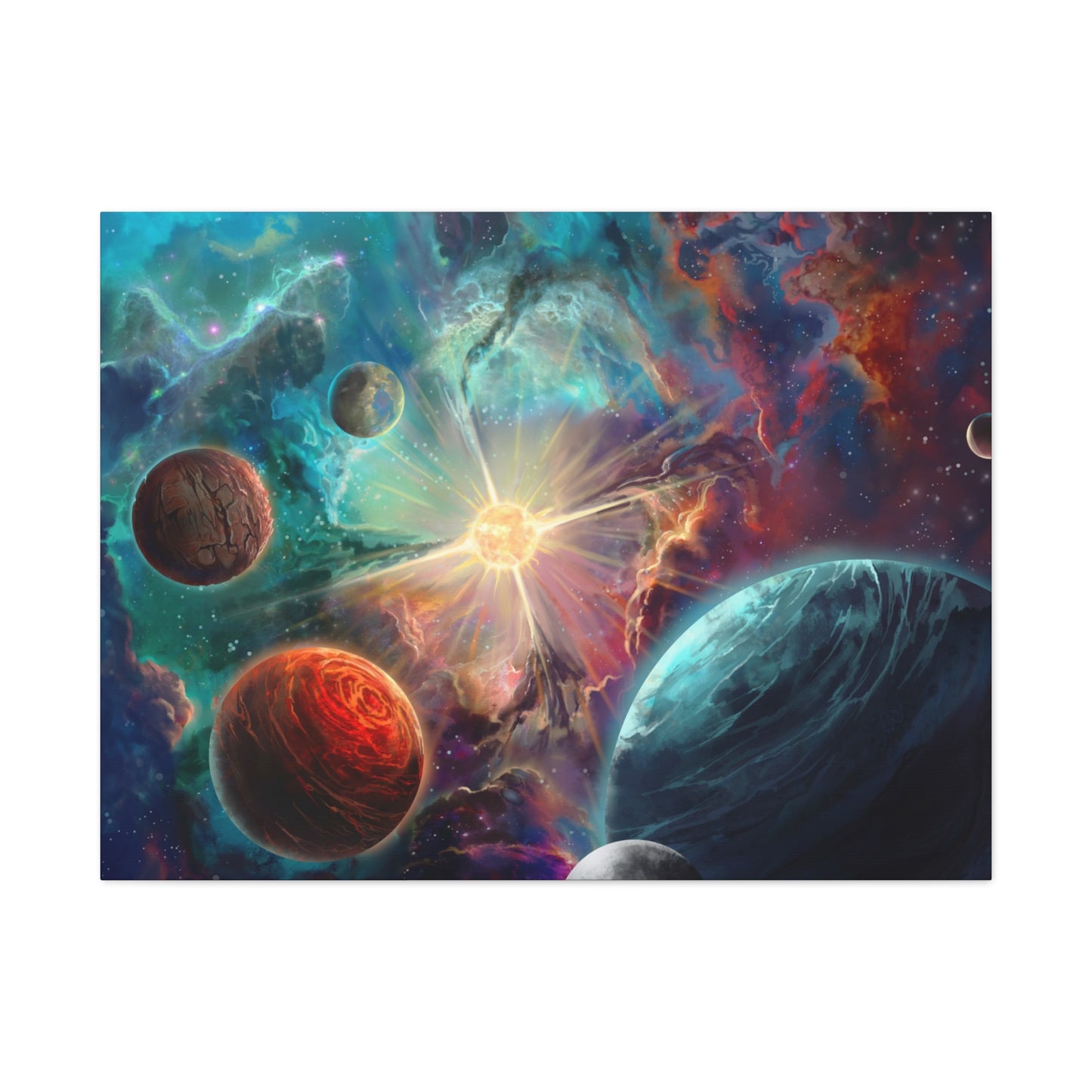 Exoplanets Cosmic Canvas Art | Stretched & Ready to Hang