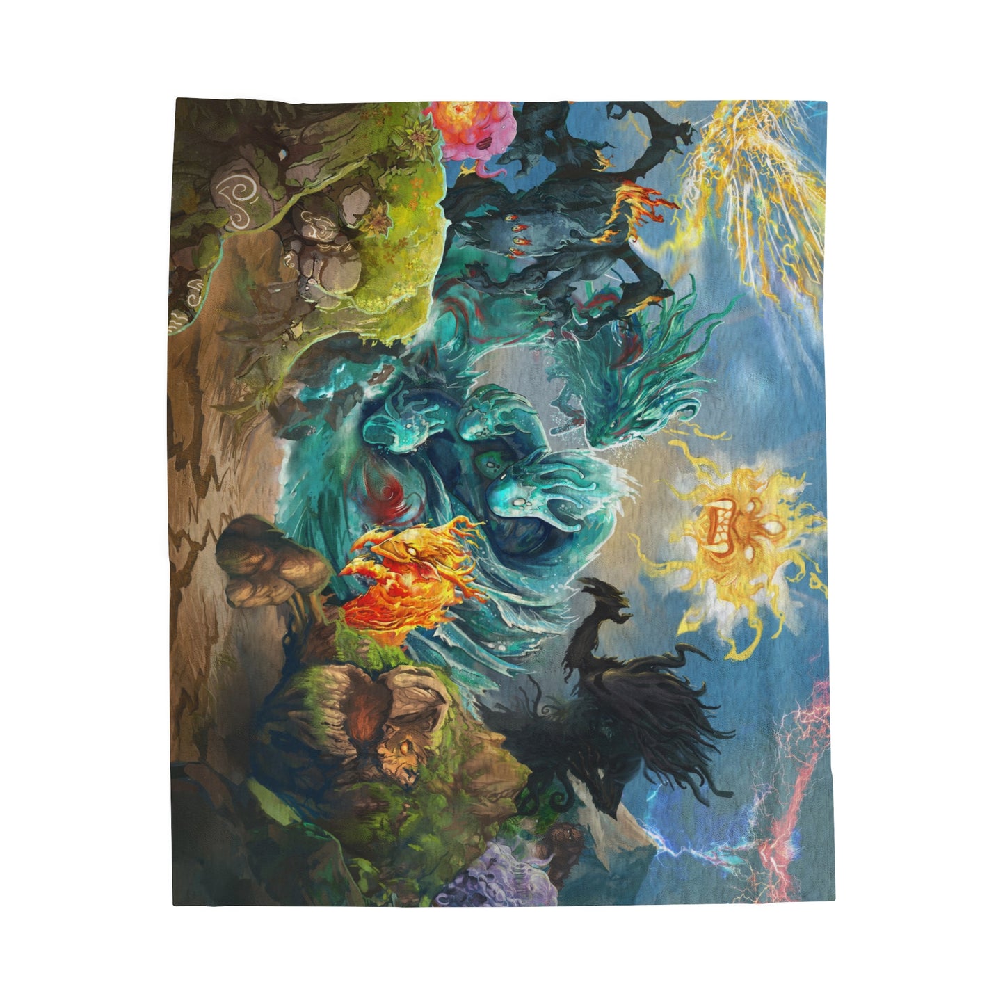 Spirit Island Splash Art - Velvet Throw Blanket