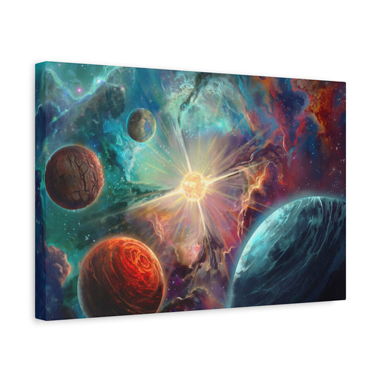 Exoplanets Cosmic Canvas Art | Stretched & Ready to Hang