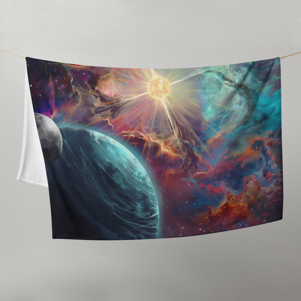 Exoplanets - Vibrant Throw Blanket