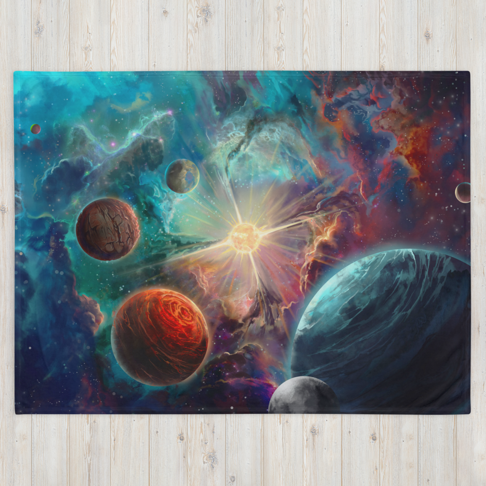 Exoplanets - Vibrant Throw Blanket